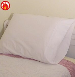 Fire retardant pillowcase